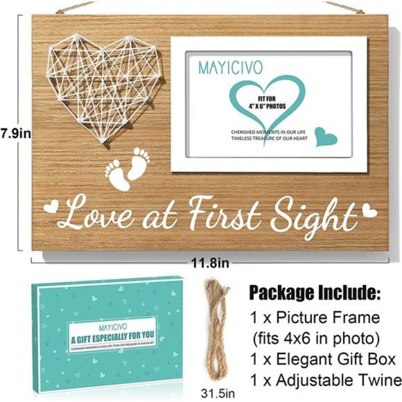 New Mom Baby Ultrasound Picture Frame Sonogram Keepsake Frame -4x6 Photo - Picture 6 of 7